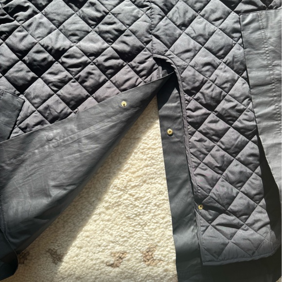 H&M Black waxed cotton Trench Coat - Picture 9 of 9